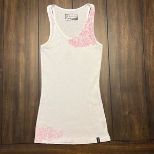 Vintage Oakley tank top white and pink XS